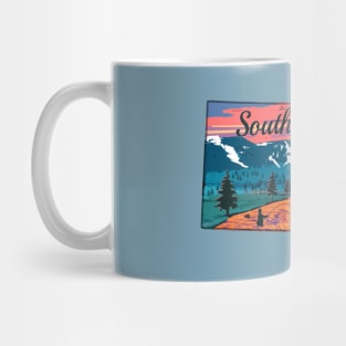 South Dakota Fly Fishing State River Sunset by TeeCreations Mug